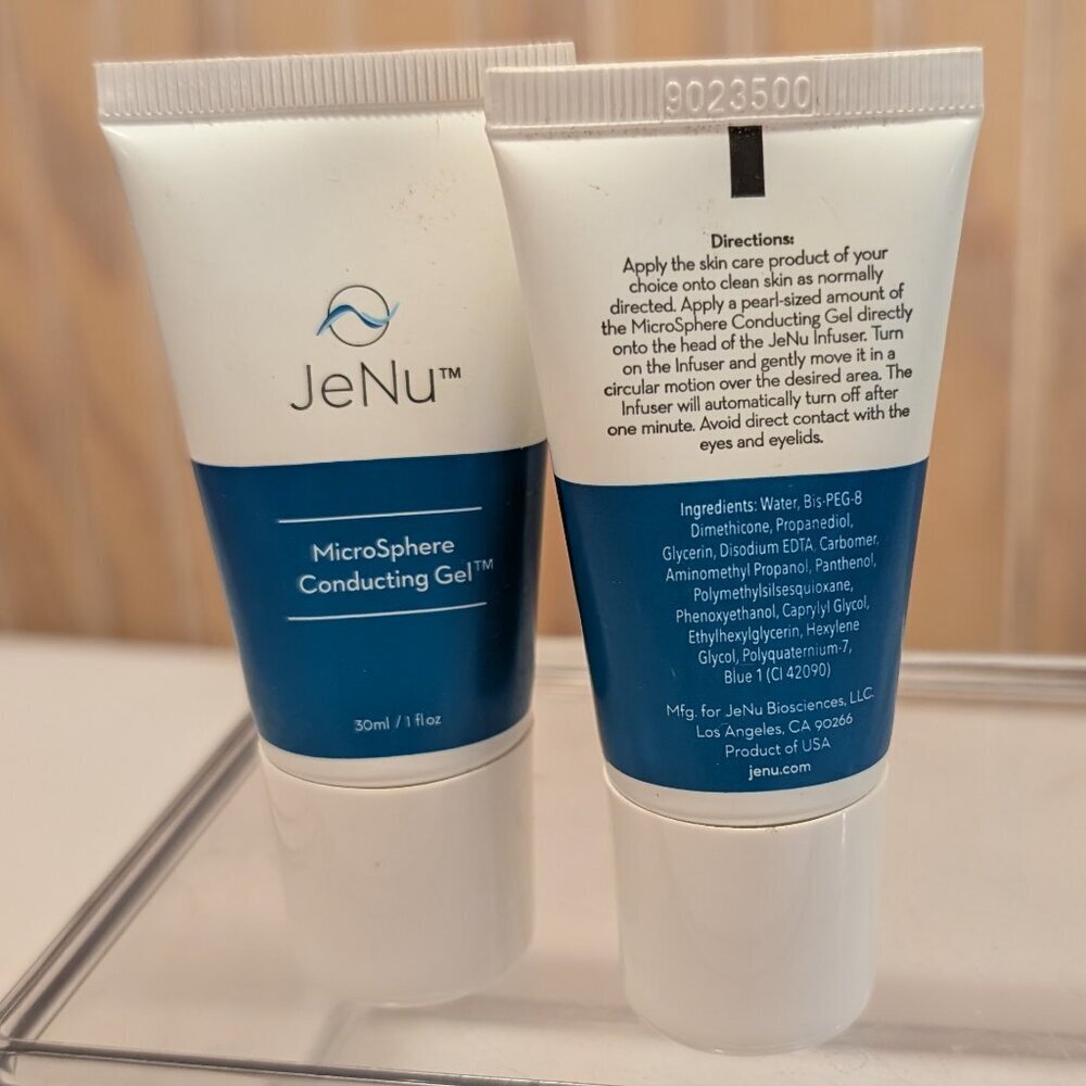 NIB Sealed Jenu MiscroSphere Conducting Gel; Set of 2 (1 fl oz ea)